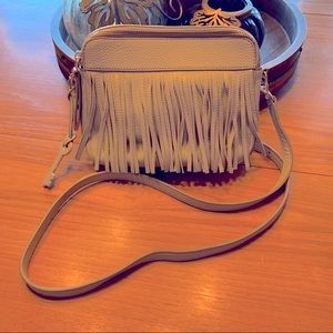 NWT Fossil Leather Sydney Light Gray C-Body